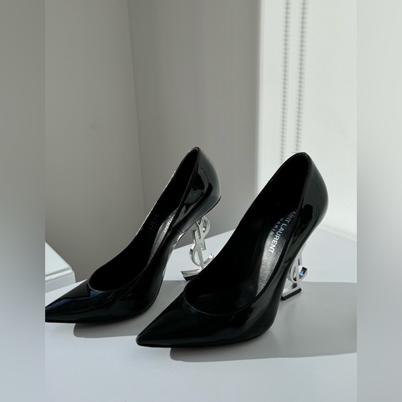 Saint Laurent Opyum Leather Heels - Picture 1 of 5